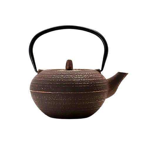 Cast Iron Teapot, Brown