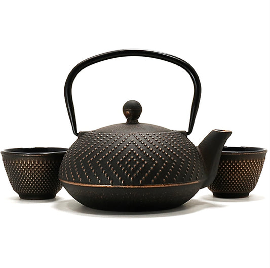 Cast Iron Teapot Set, Dotted